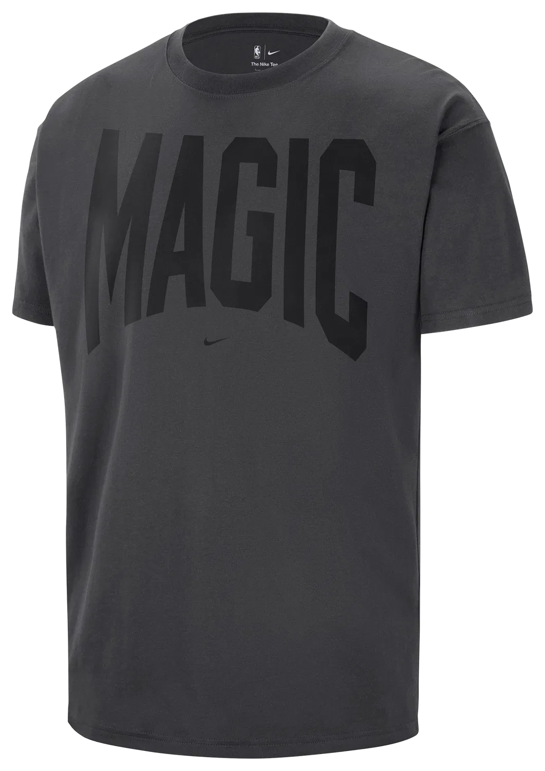 Мужская футболка из хлопка средней плотности с графикой NBA Magic Travel T-Shirt Nike, серый — фото 3