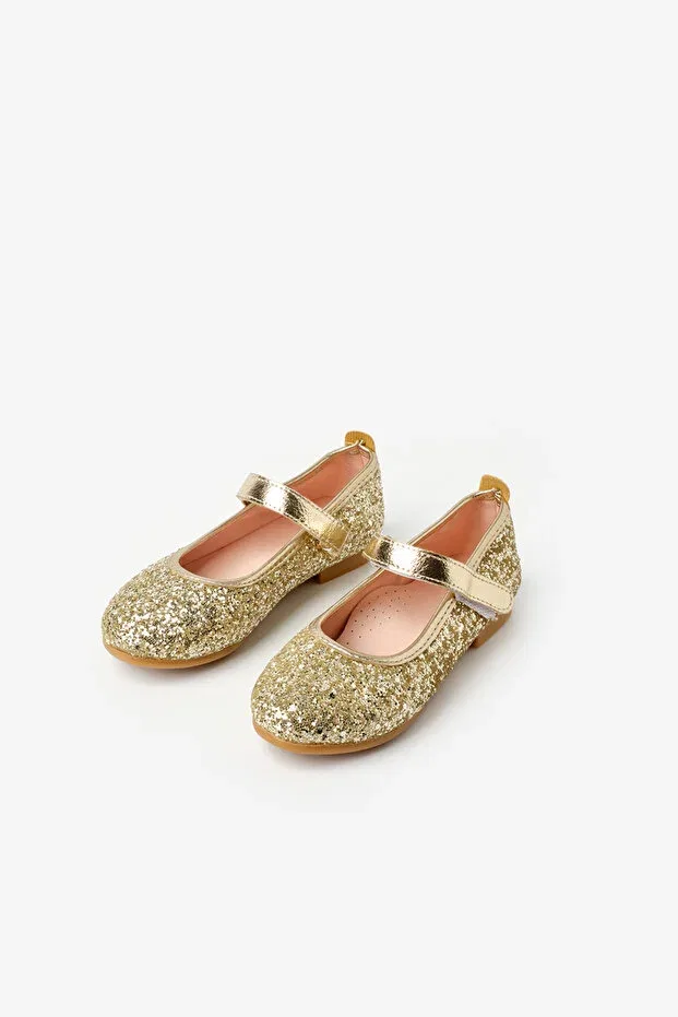 Детские туфли для девочек блестящие Le Mabelle, Gold
