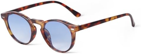 

Круглые солнцезащитные очки с градиентными синими линзами для женщин и мужчин, в стиле ретро, ​​с заклепками, черепаховой оправой, защита от ультрафиолета UV400 MTZJH, C11