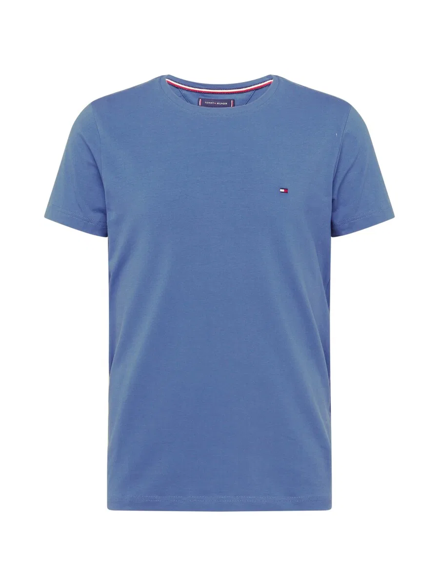 Рубашка TOMMY HILFIGER Slim fit 'Flag Embroidery Slim' в цветах Marine Blue и Sapphire