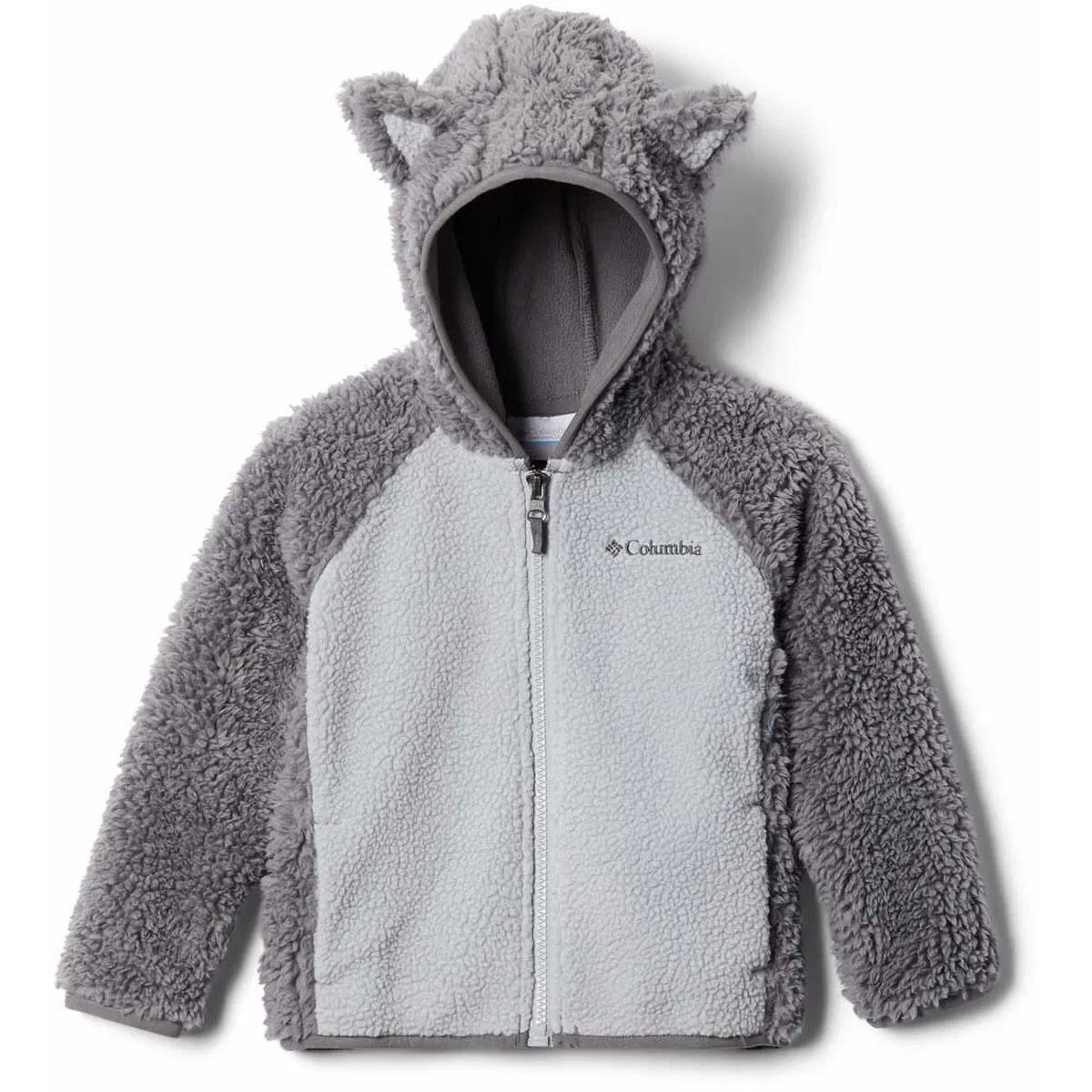 Детская кофта на молнии из флиса с капюшоном Foxy Baby Sherpa Columbia, City Grey