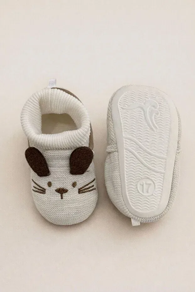 Детские тапочки-носки хлопковые с принтом Minissa Baby Kids, Gray — фото 4
