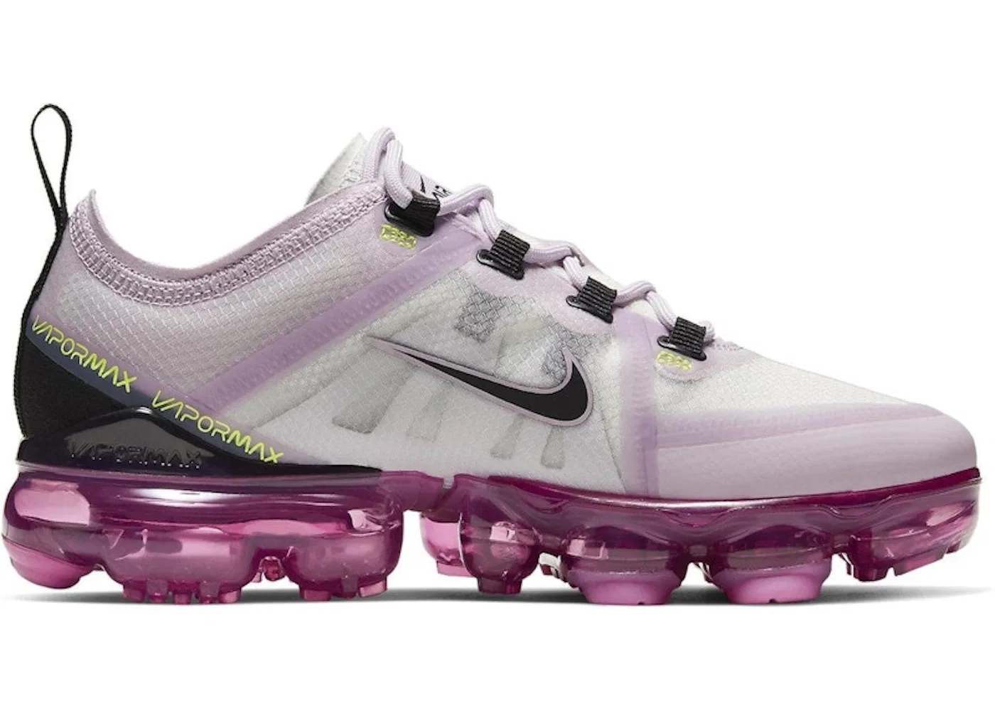 Детские кроссовки Nike Air VaporMax 2019 Nike, Photon Dust/Iced Lilac/Lemon Venom/Black