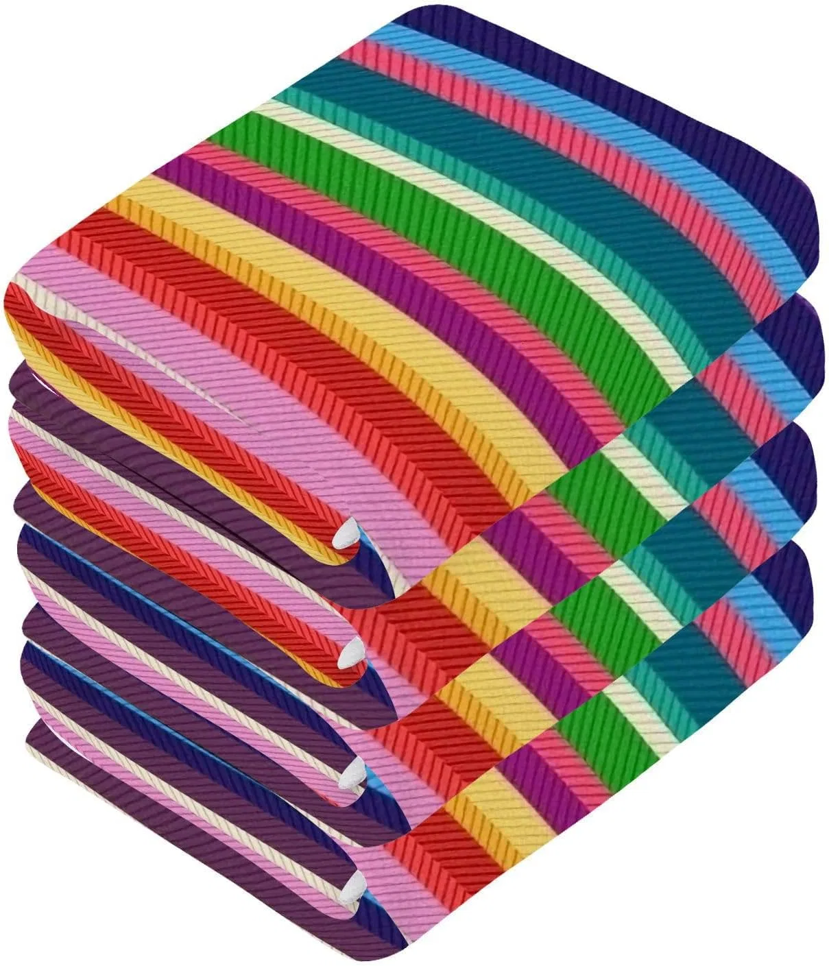 Полотенца для лица Cotton Washcloths ISAOA, набор 2 шт, 30x30 см, Rainbow — фото 4