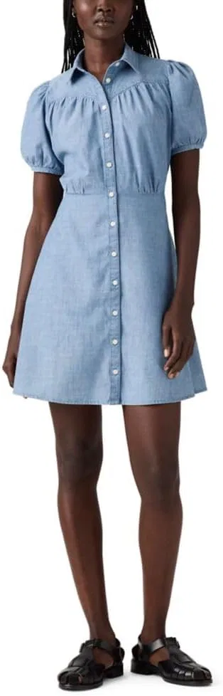 Женское мини-платье на пуговицах Lea Levi's, Blue
