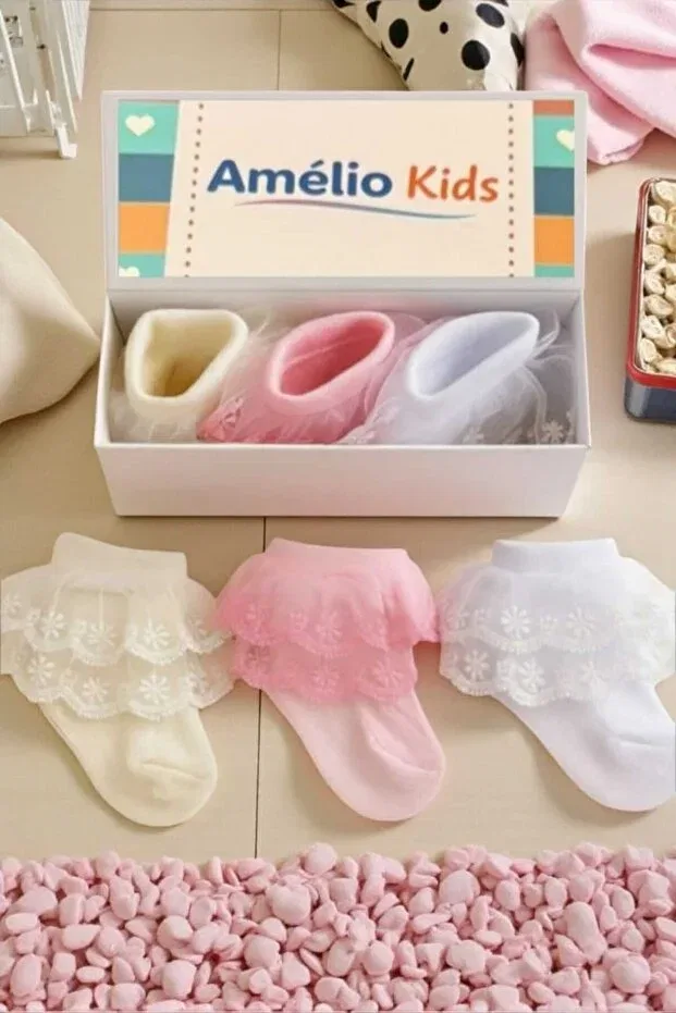 Детские носки для девочек хлопковые Amélio Kids, Multicolor — фото 2