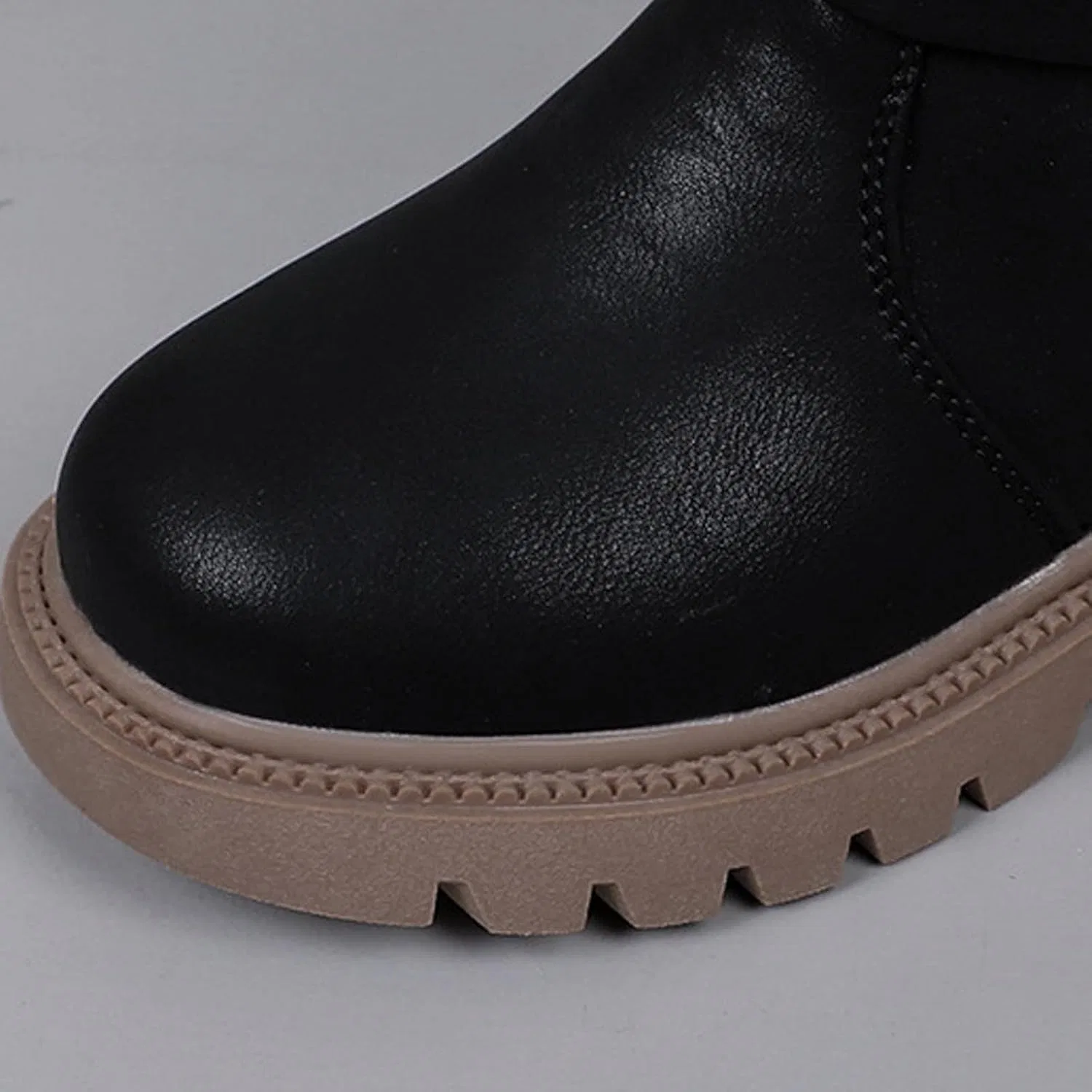 Детские зимние ботинки для девочек с пряжкой Zzalalana, Black — фото 4