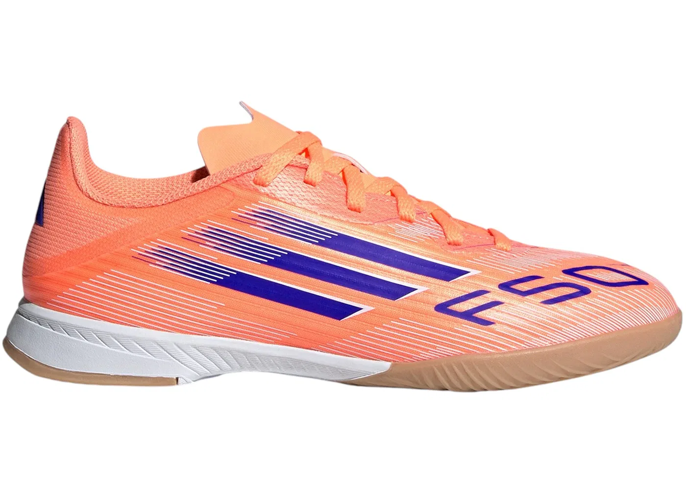 Детские кроссовки для мальчиков с длинным рукавом Adidas F50 League Indoor, Beam Orange/Lucid Blue/Cloud White