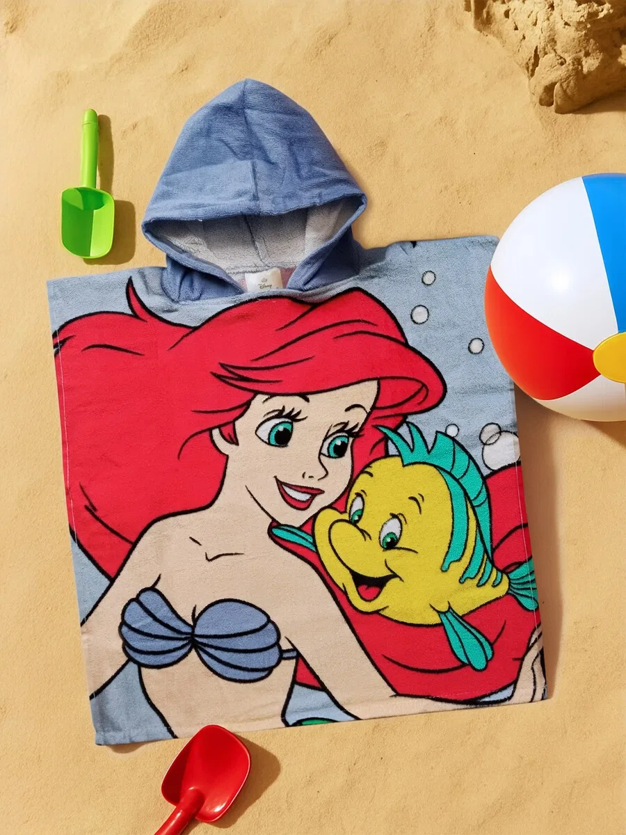 Банный халат Disney «Ариэль» синего цвета — фото 3
