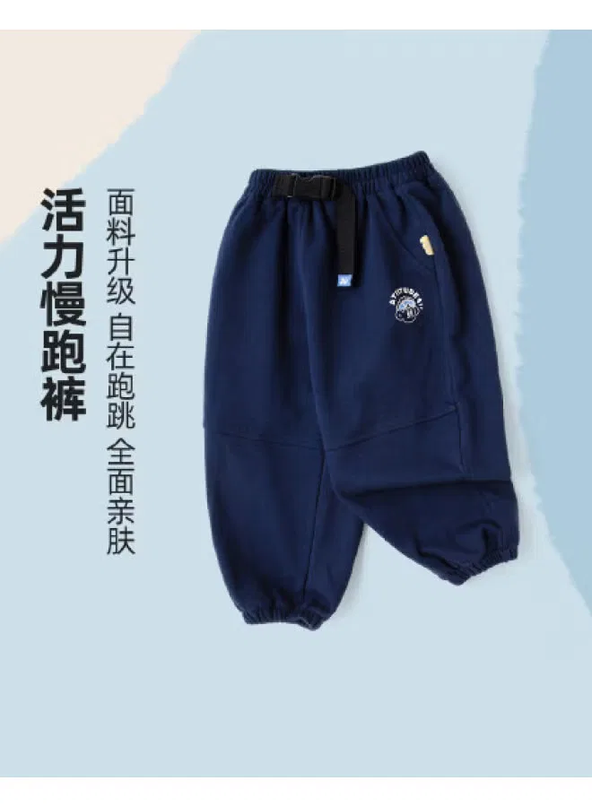 Штаны детские спортивные с принтом, модель Joggers, Doodle Home, синий