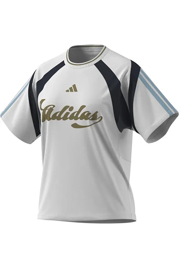 Женская футболка с геометрическим принтом Adidas, White