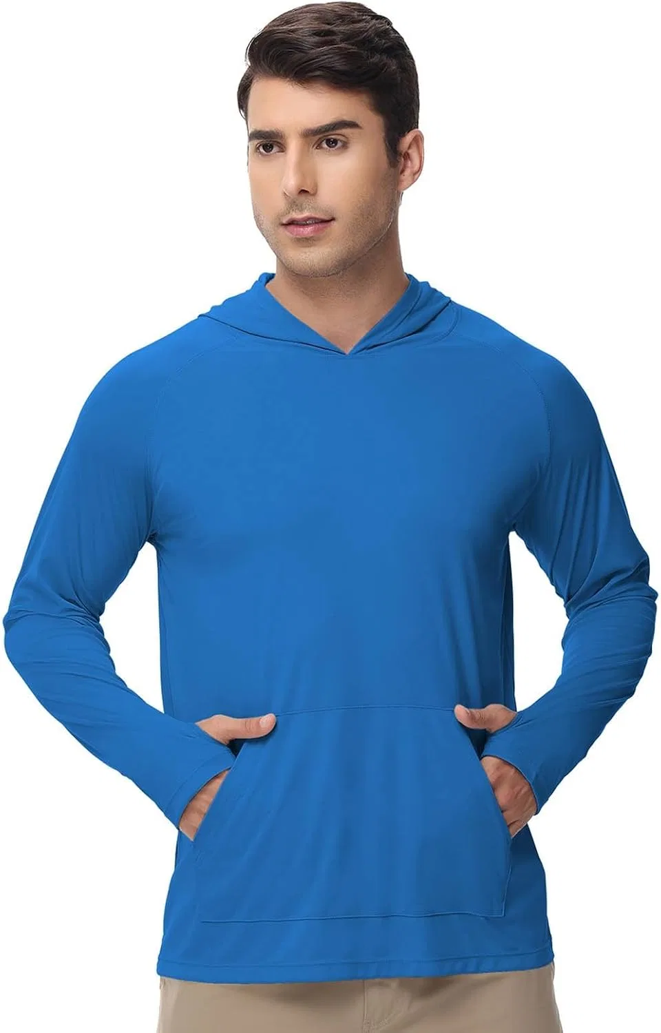 Мужская худи-футболка с капюшоном Regular Fit, Blue — фото 2
