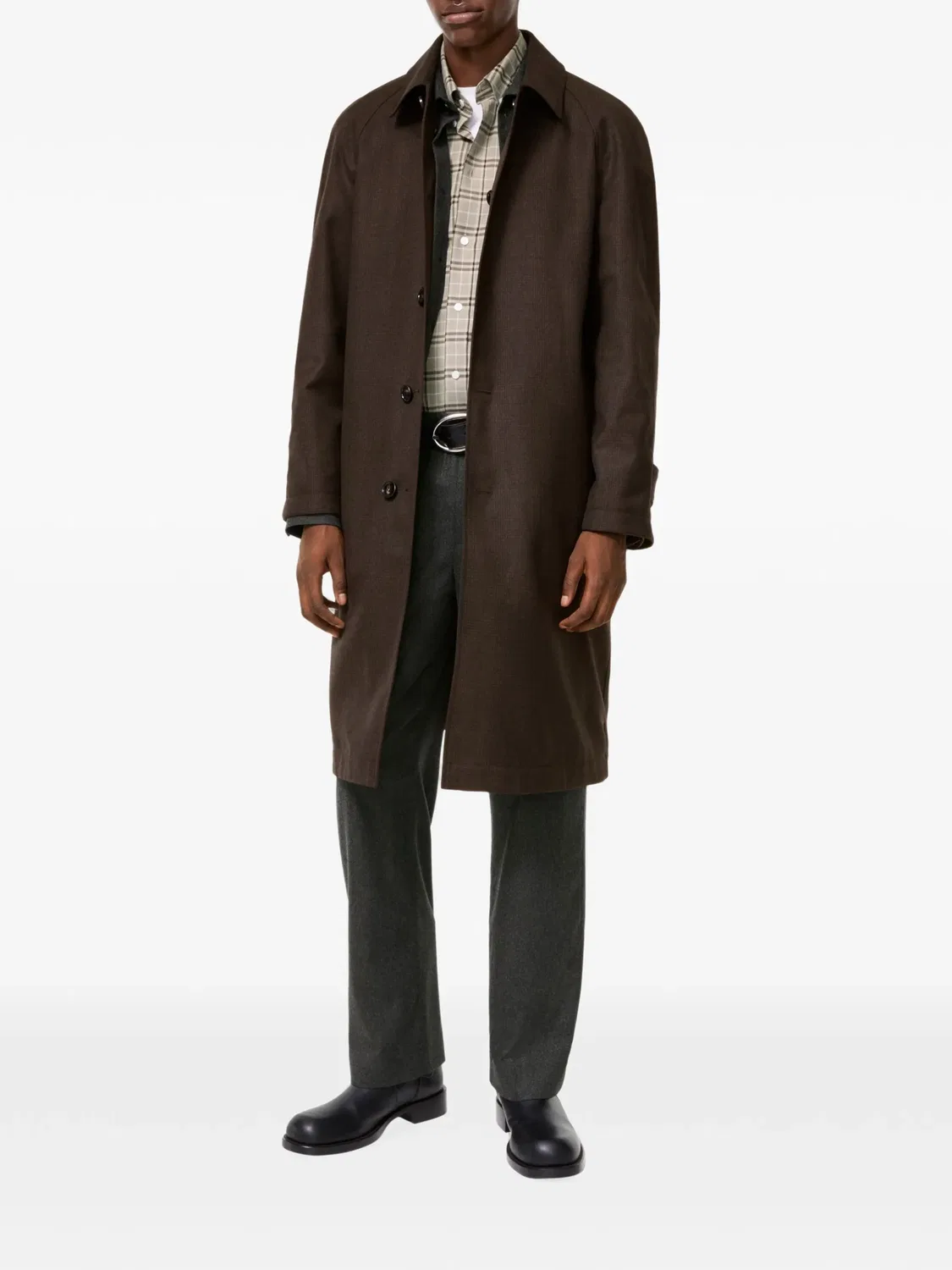 Пальто каркоат Parkbury двустороннее Burberry, коричневый — фото 2
