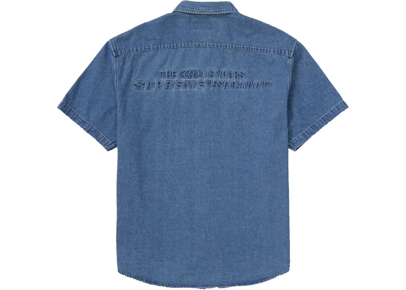 Мужская рубашка с тиснением Supreme Shirt, Blue — фото 2