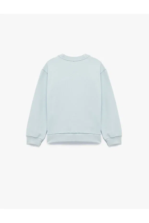 Детские свитшот для девочек хлопковый Koton, Blue — фото 2
