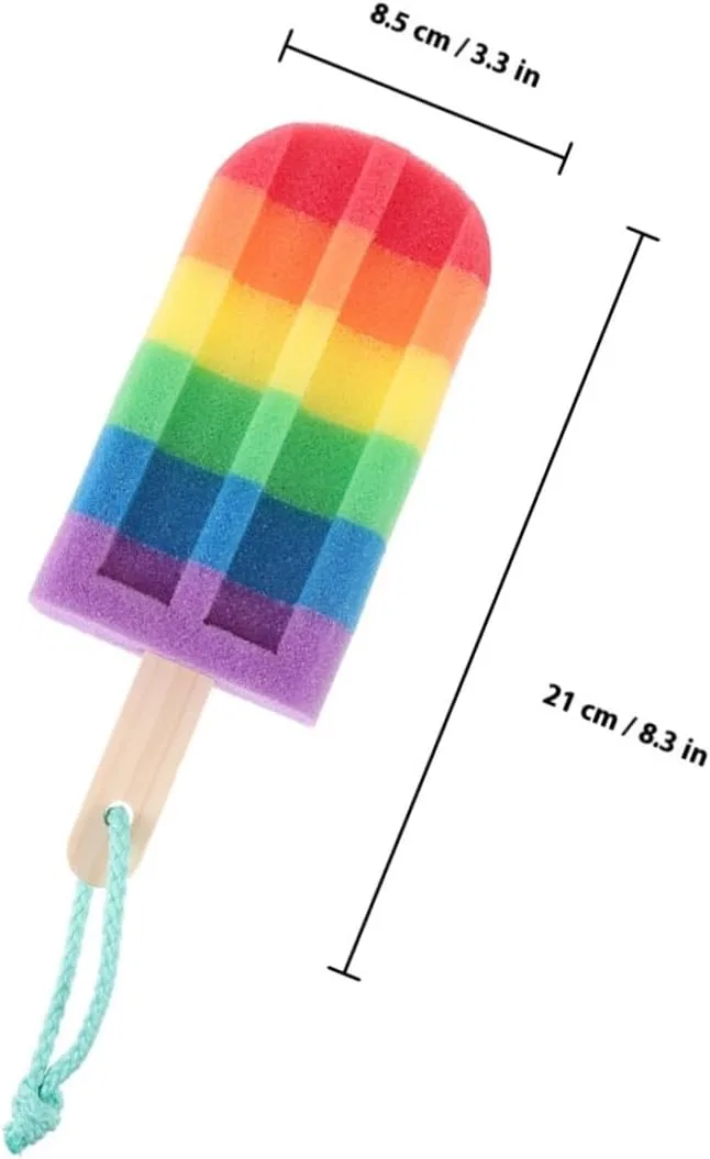 Мочалка для душа, 6 шт, Mikinona, 21x8.5x3.5 см, 90 г, мультиколор — фото 2