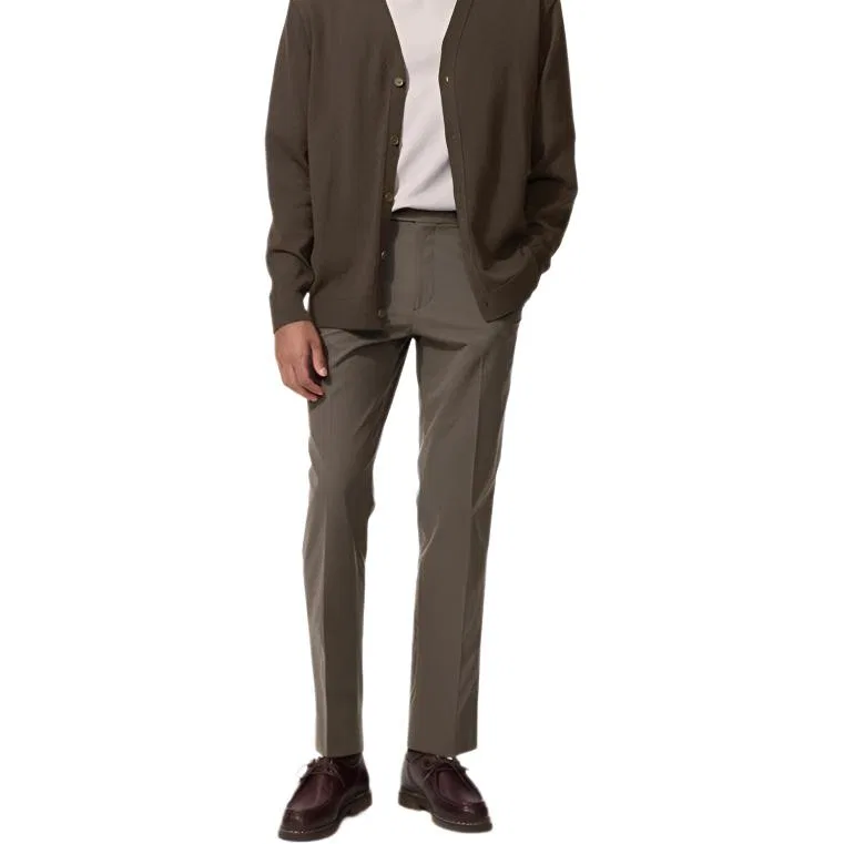 Брюки классические прямые, UNIQLO, Dark Beige — фото 3