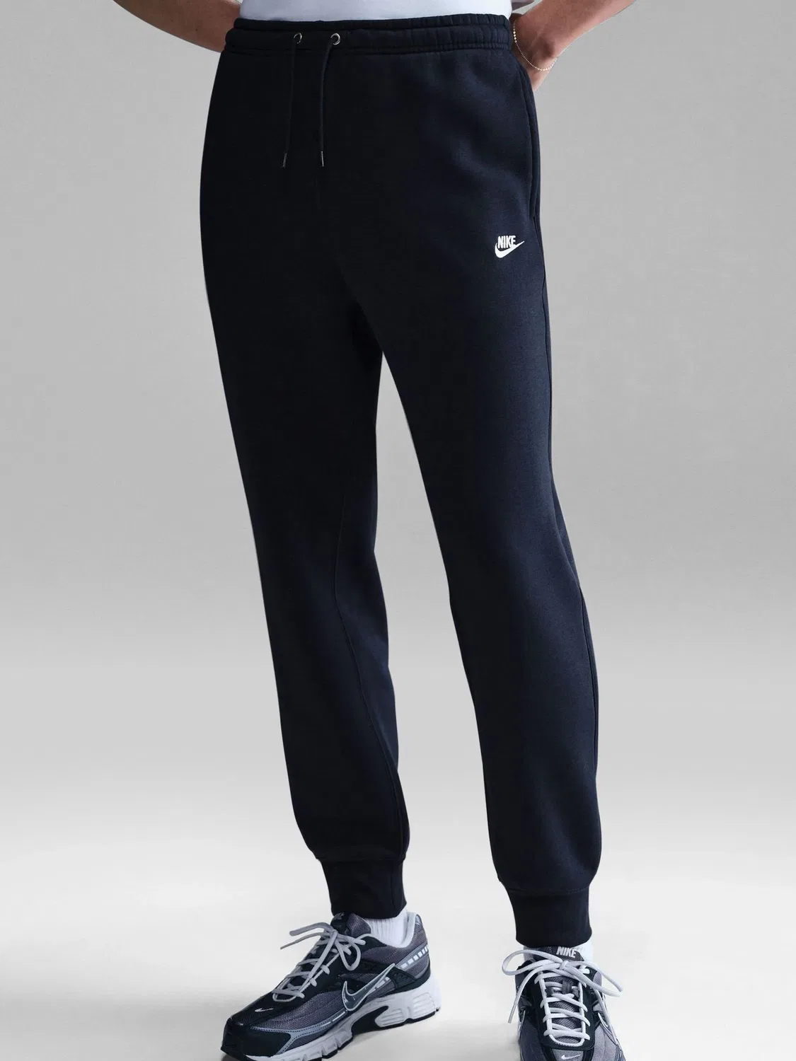 Темно-синие флисовые джоггеры с манжетами Nike Obsidian Club