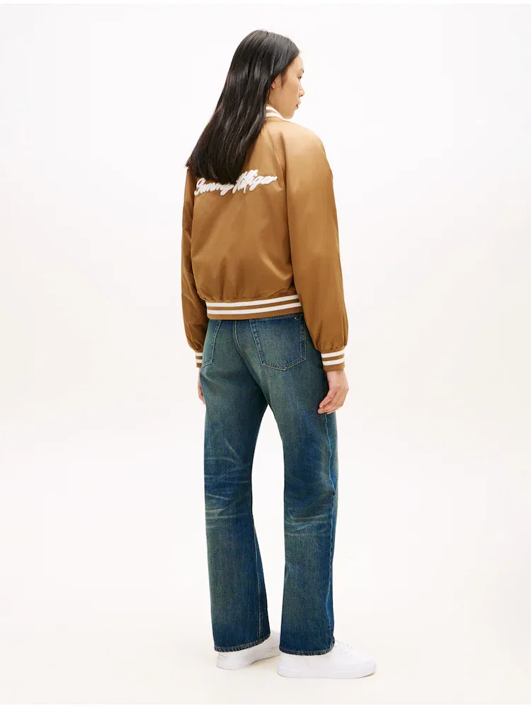 Куртка бомбер Signature Varsity TOMMY HILFIGER, Ochre — фото 3