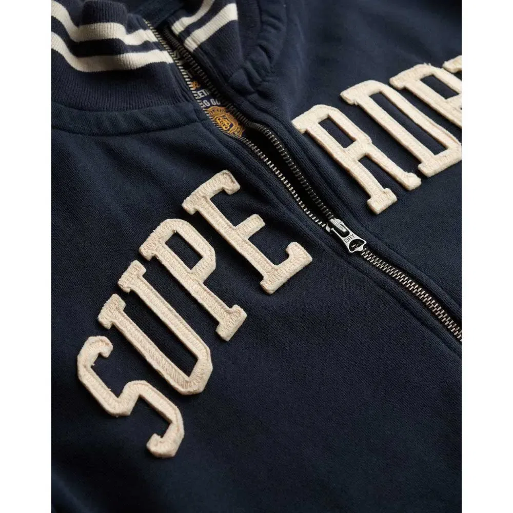 Худи на молнии Vintage Athletic Track Superdry, синий — фото 2