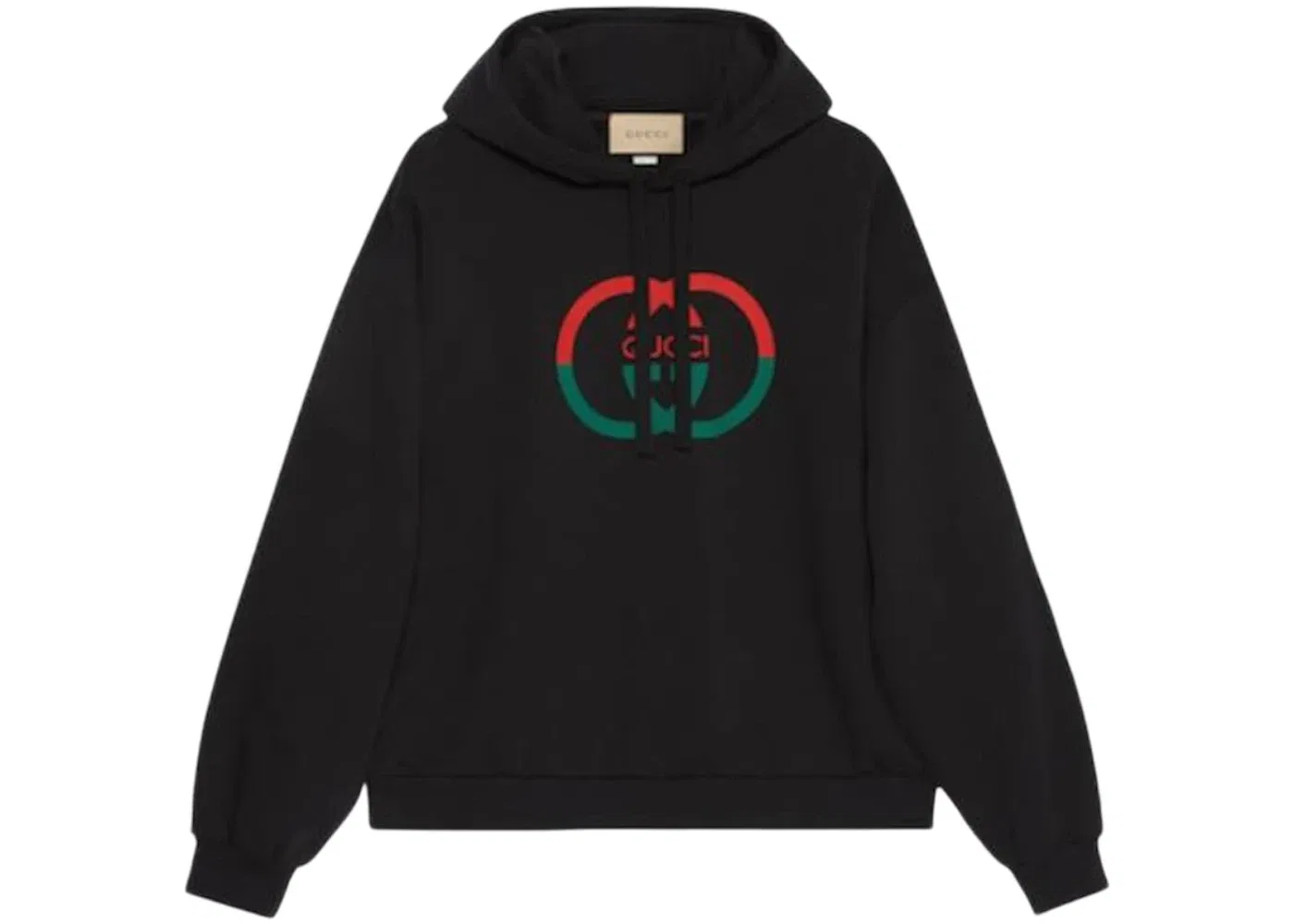 Мужской худи свободного кроя Logo-print Relaxed-Fit Hoodie Gucci, Black