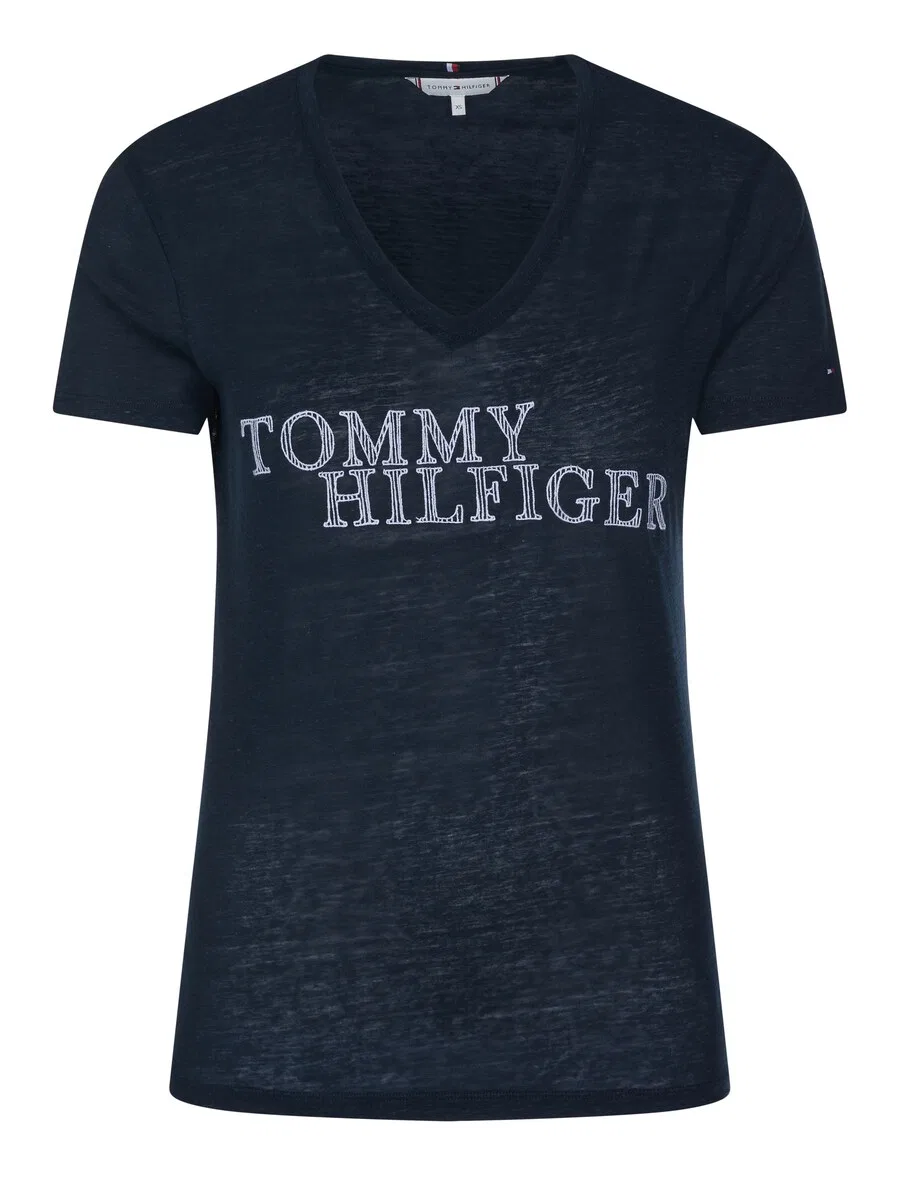 Топ TOMMY HILFIGER 'Tommy Hilfiger Top' темно-синего цвета
