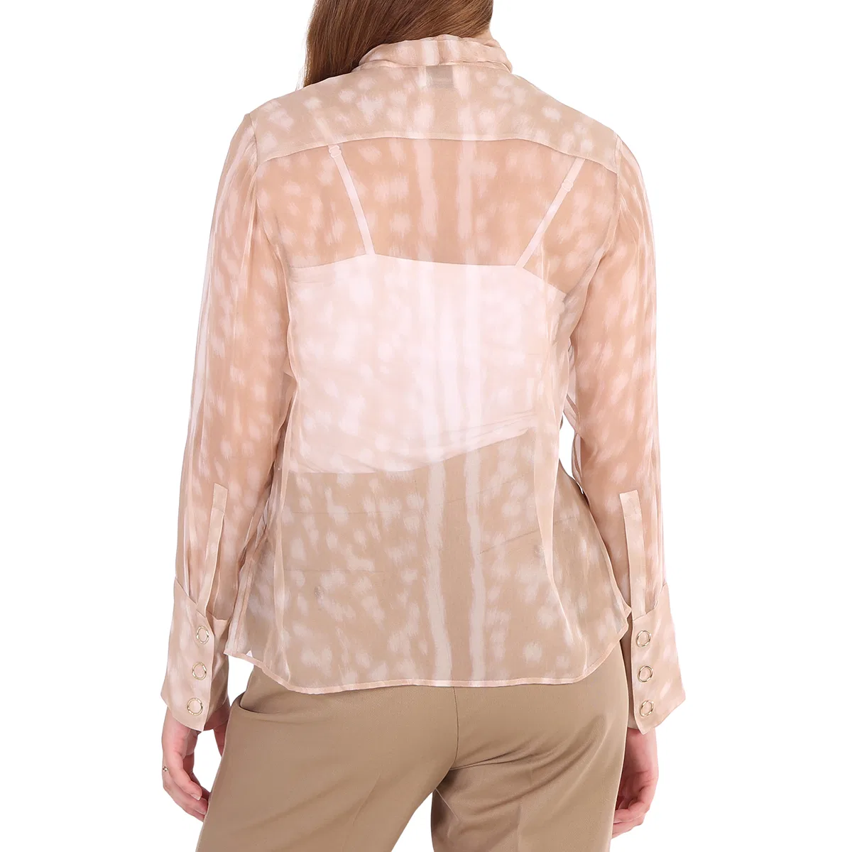 Блуза с бантом и принтом Deer Print Burberry, Beige — фото 3