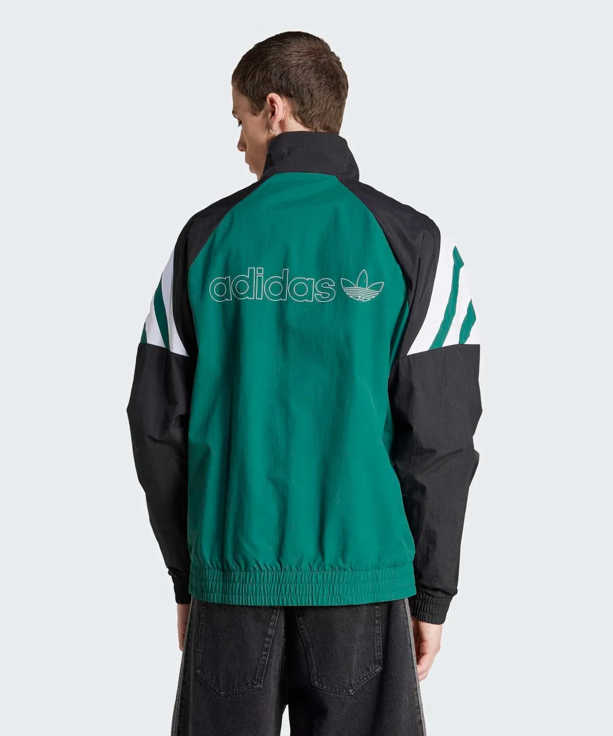 Мужское/Женское худи-джерси с молнией, свободный крой, модель Track Top Adidas, Green — фото 3