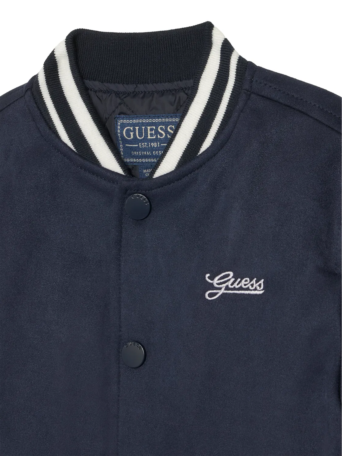 Бомбер стандартного кроя для мальчика Guess, темно-синий — фото 3