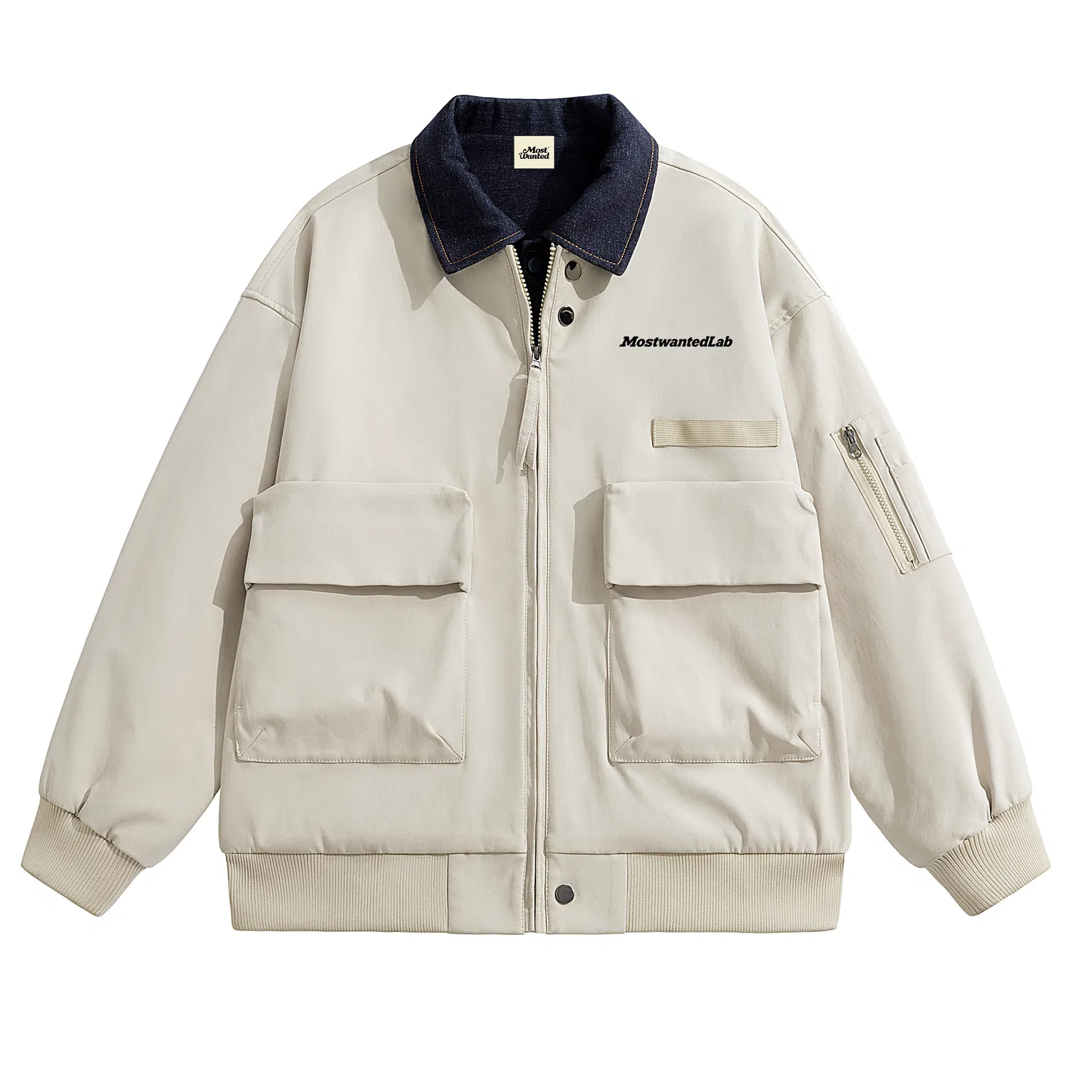 Детская куртка с лацканами Unisex Lapel Moderate Other MostwantedLab, Dark Khaki — фото 4