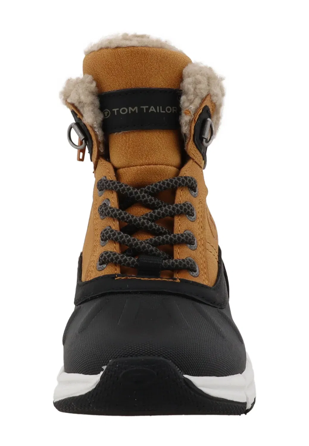 Ботильоны Stiefel унисекс на шнуровке Tom Tailor, Black Camel — фото 4