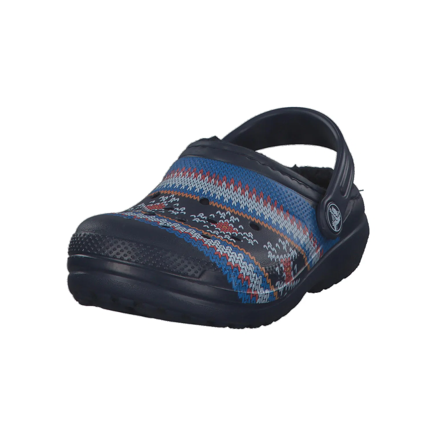 Детские сабо с принтом Classic Printed Lined Clog K Crocs, Dunkelblau — фото 4
