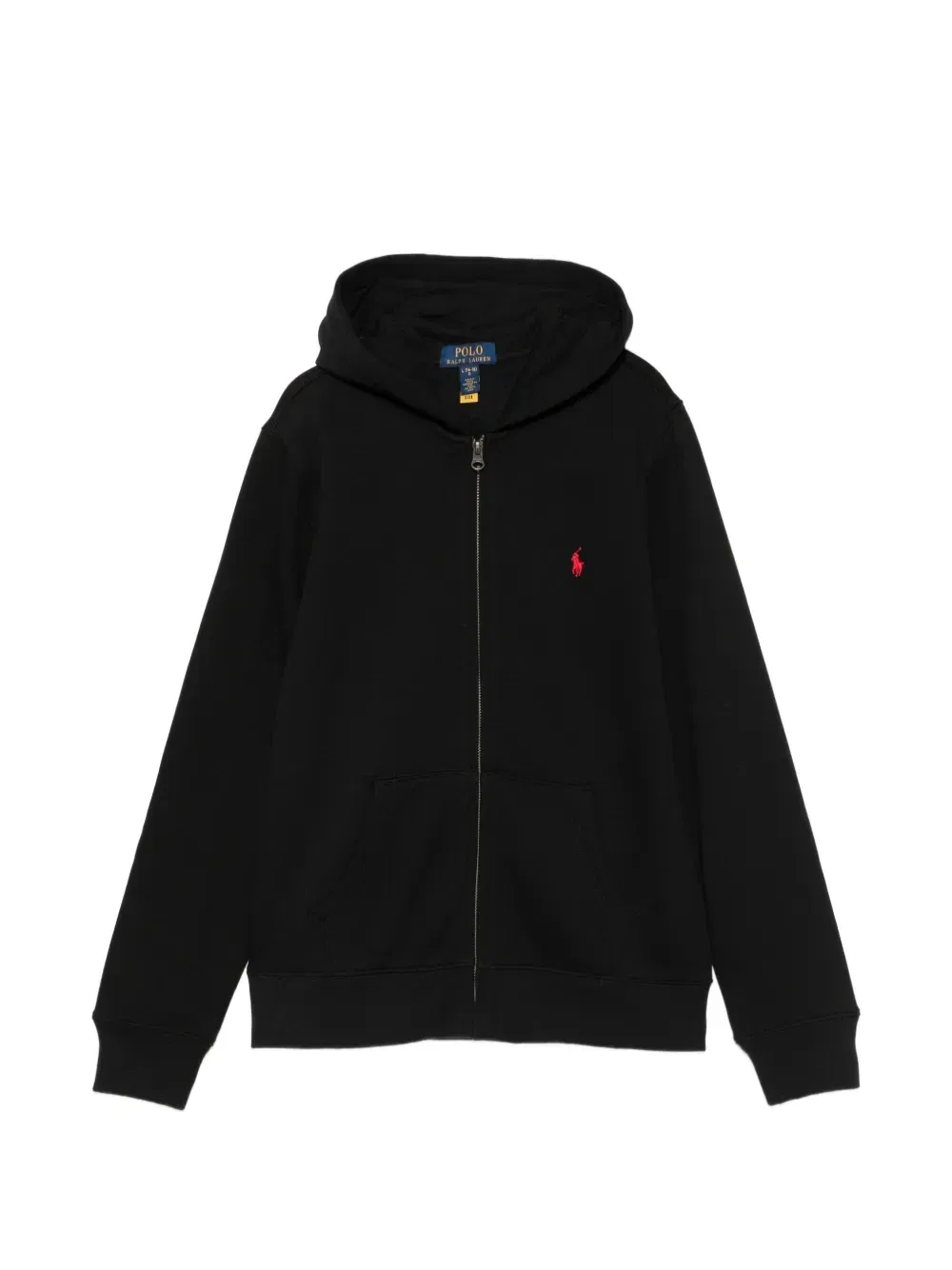 Худи на молнии с вышитым логотипом POLO RALPH LAUREN KIDS, черный
