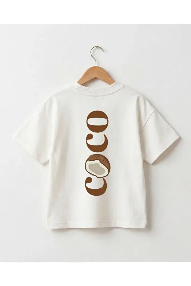 Детская футболка оверсайз с принтом Basics Babytex, Ecru — фото 4