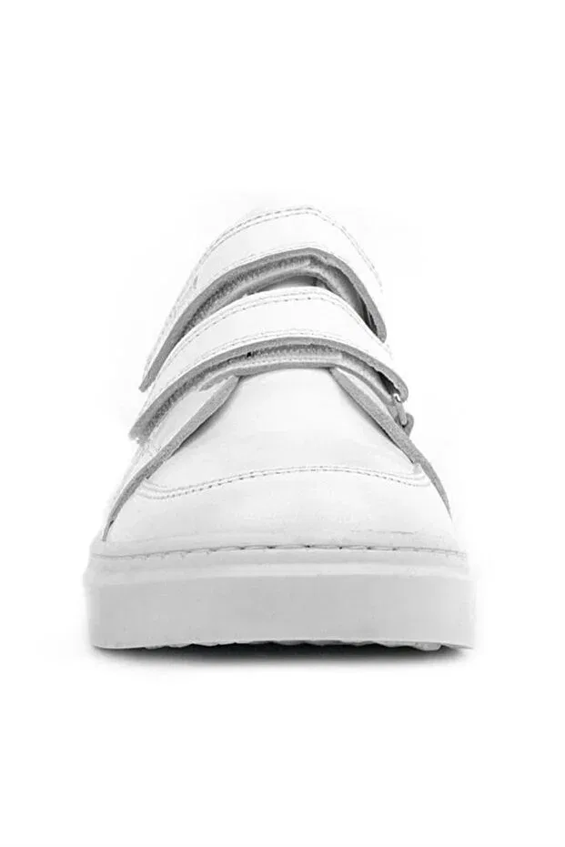 Детские спортивные туфли для мальчиков из натуральной кожи Rakerplus, White — фото 4