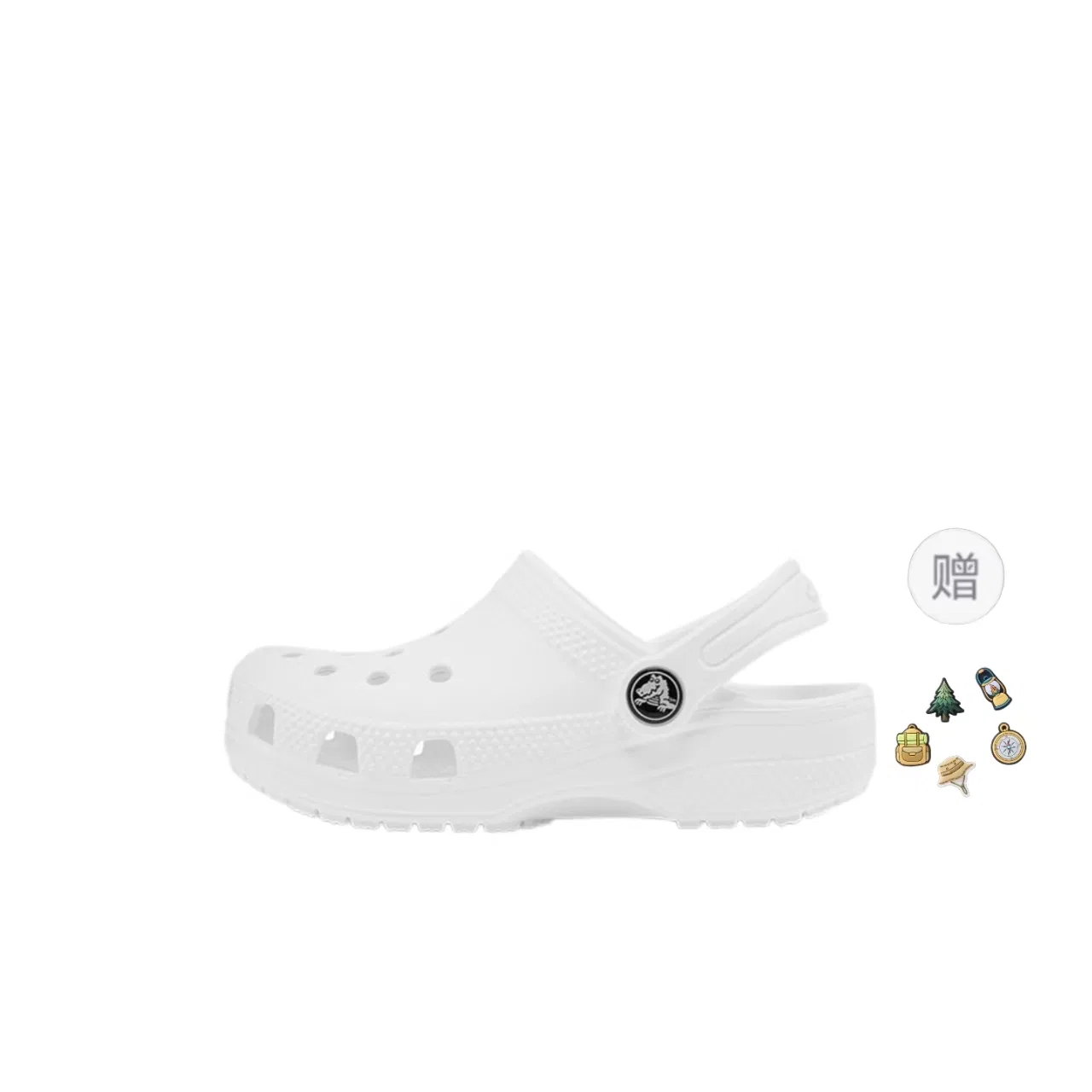 Детские сандалии-клоги с принтом Classic Clog Crocs, White