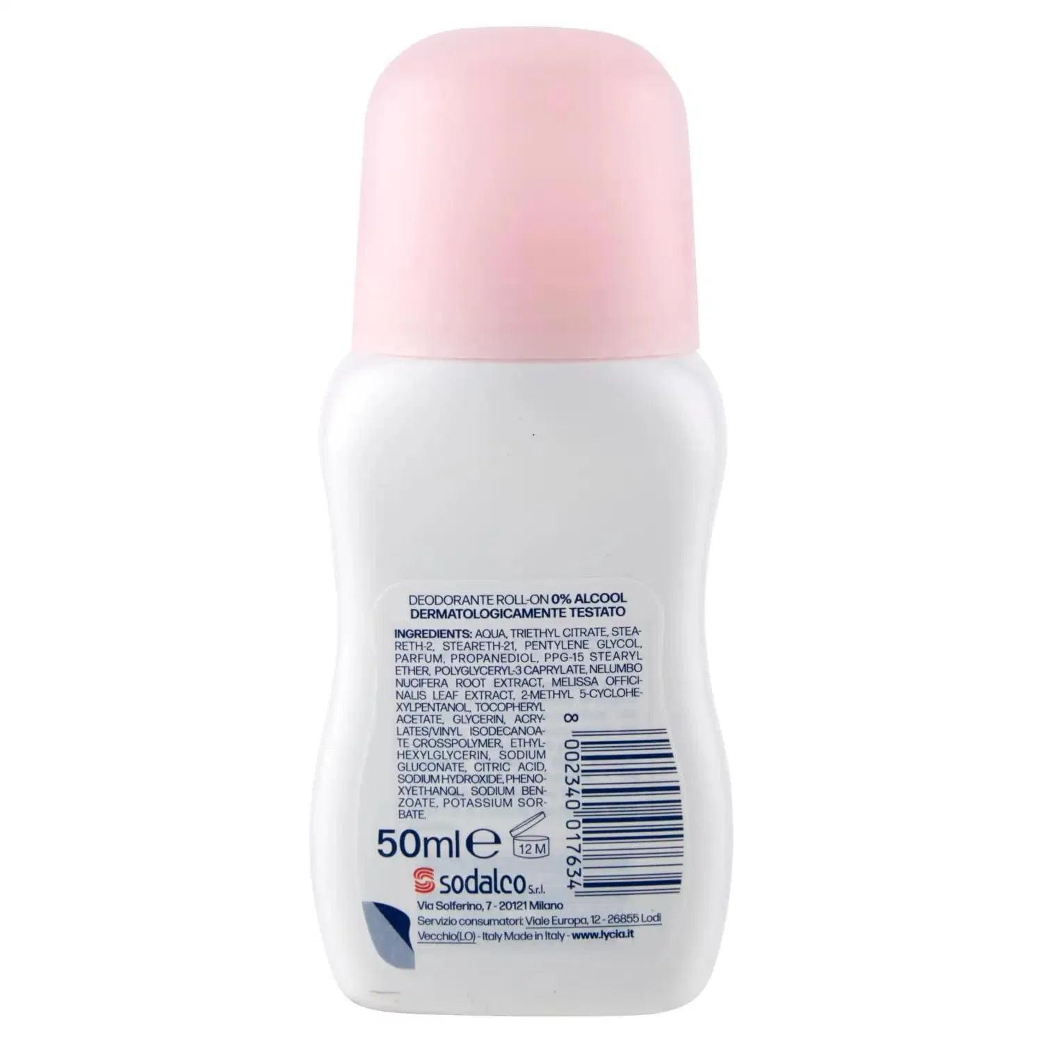 Роликовый дезодорант Lycia Sensitive Me & You 0% Alcohol, 0% Aluminium Salts, 50 мл + брелок Beni Culinari, набор 12 шт