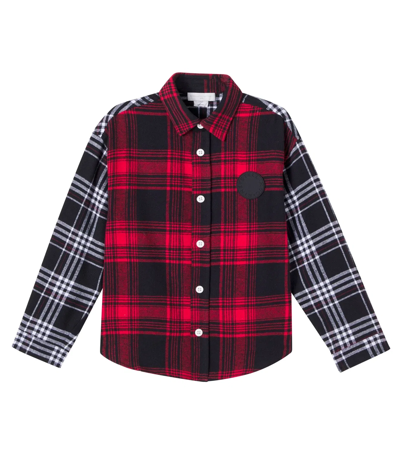 Рубашка в клетку Stella Mccartney Kids, красный