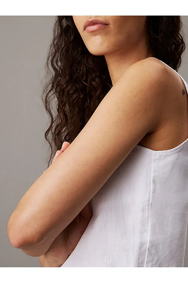 Женский топ на тонких бретелях Calvin Klein, White — фото 3