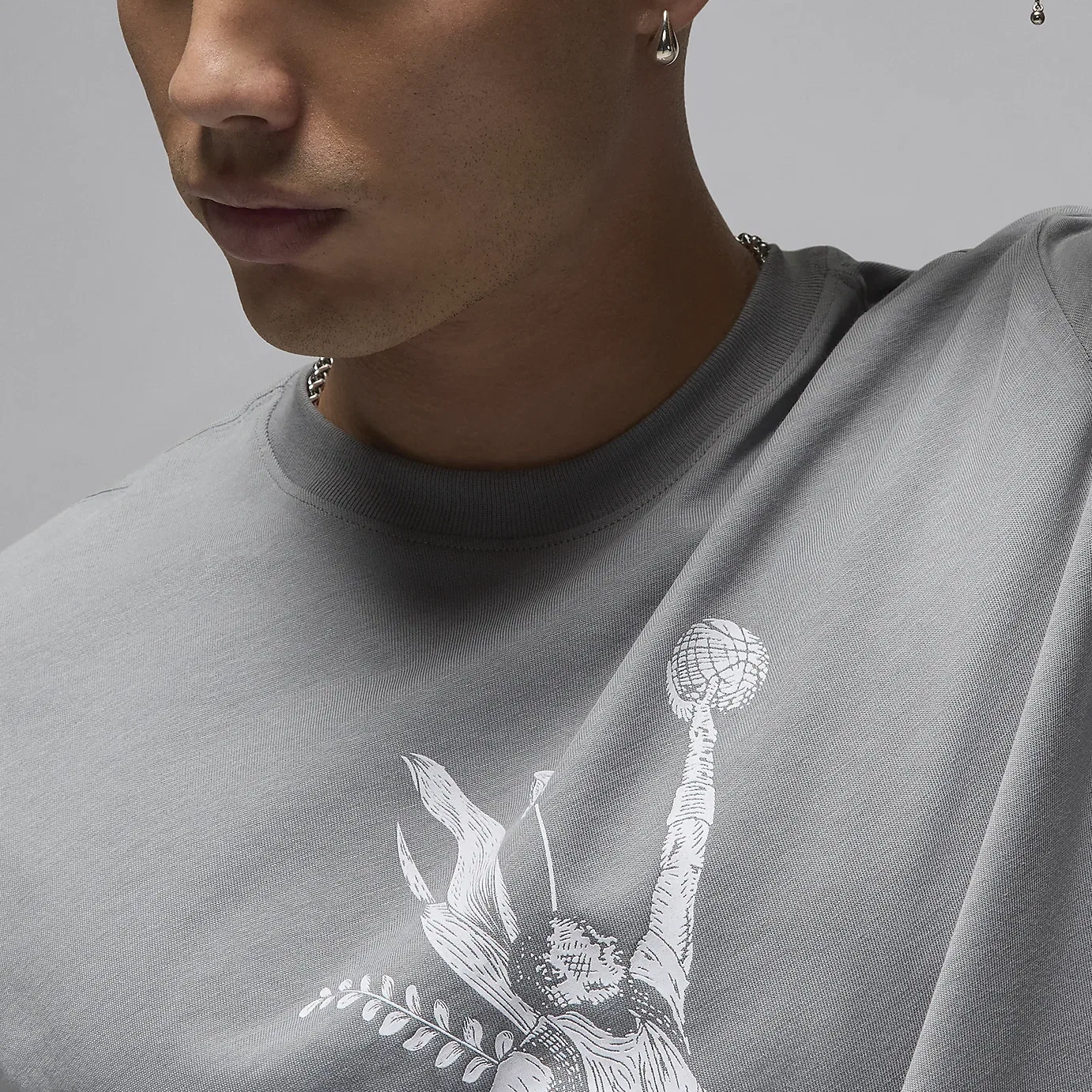 Мужская футболка Jordan Sprots, Grain Gray — фото 4
