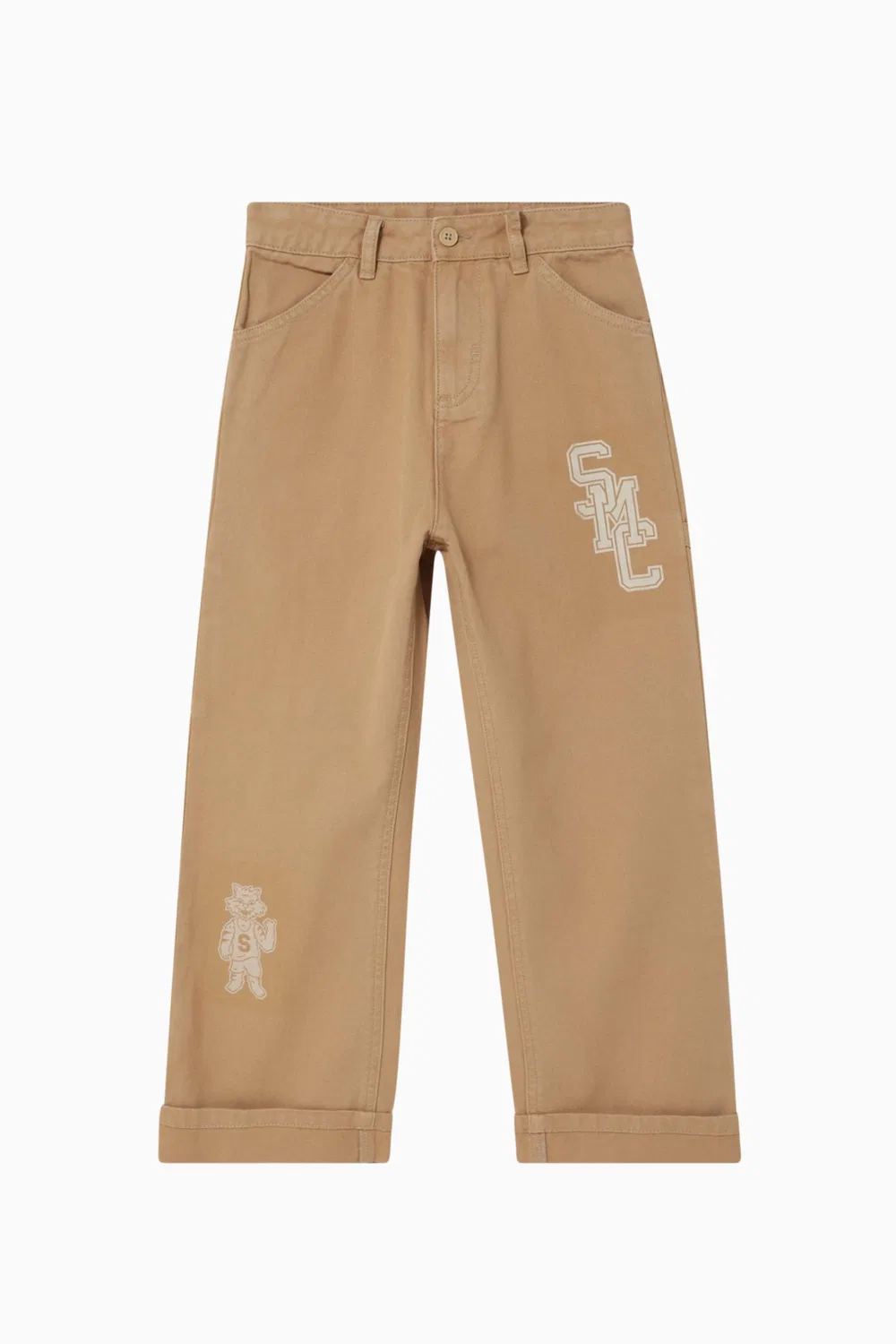 Брюки прямые хлопковые Graphic Stella McCartney