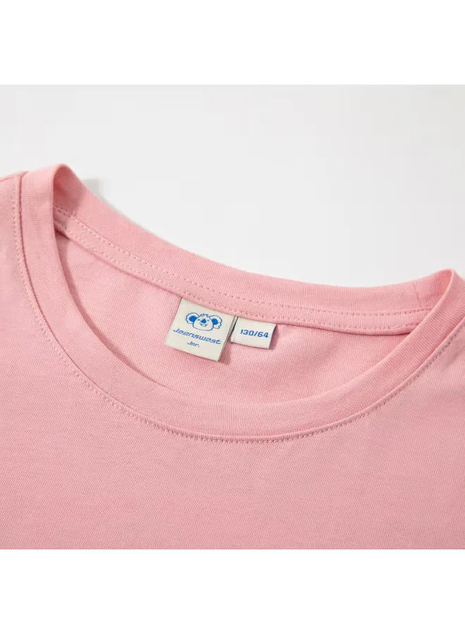 Jeanswest Футболка с принтом сердечка для девочек, розовый — фото 4