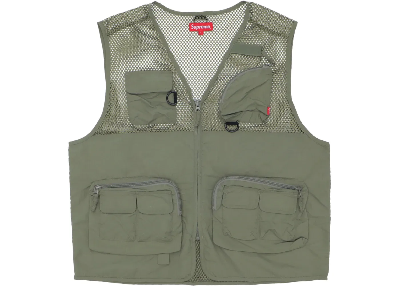 Мужской жилет Supreme Mesh Cargo Vest, цвет Light Olive