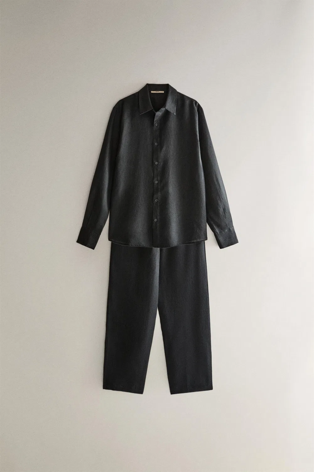 Льняная рубашка ZARA, Mid-grey — фото 4