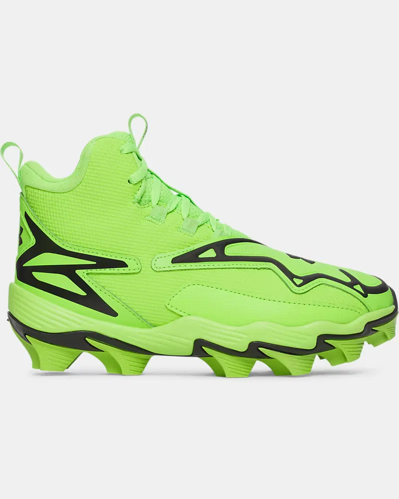 Детские бейсбольные шиповки с амортизацией EVA UA Harper 11 RM Jr. UnderArmour, Hyper Green/Black