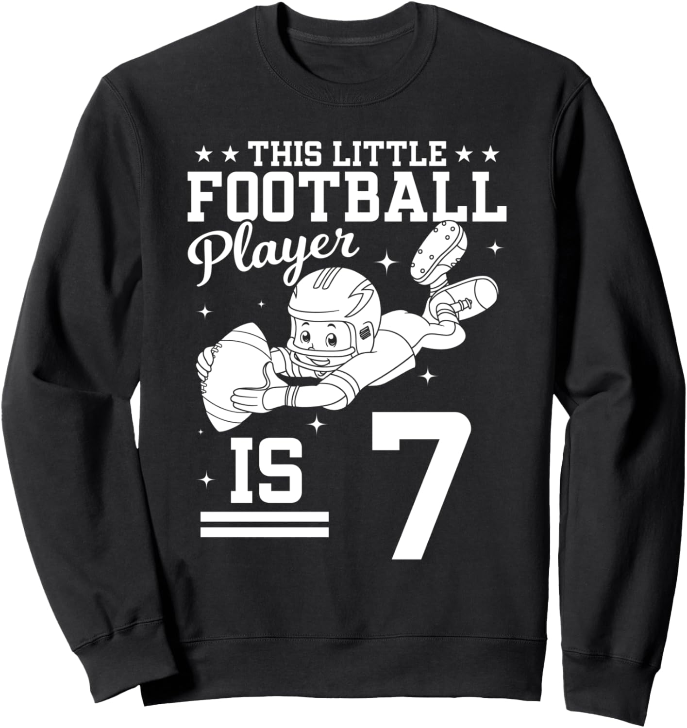 

Футболка в честь 7-летия - Футболка для 7-летнего мальчика 7Th Birthday Party Football Player, черный