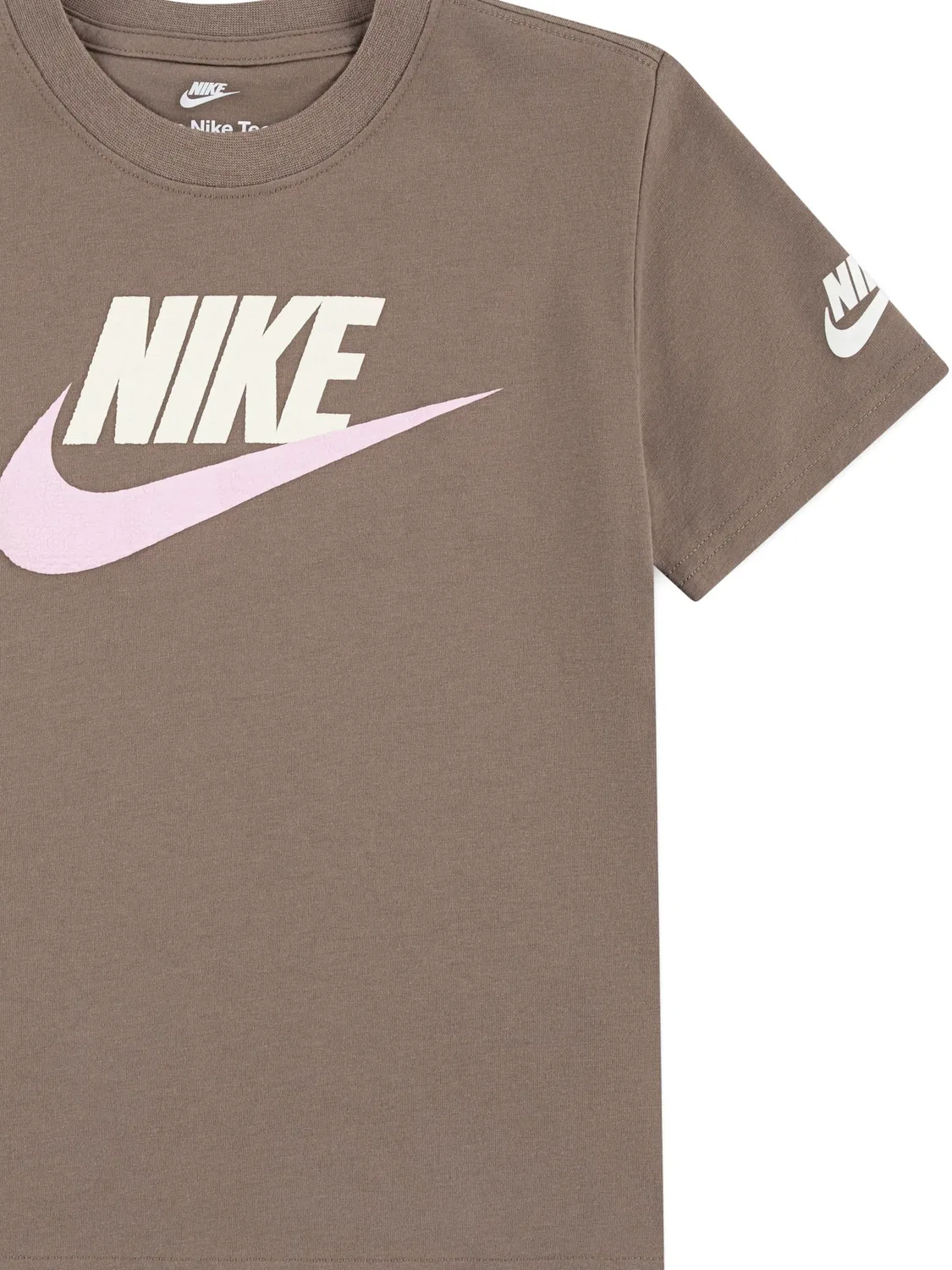 Футболка Family с короткими рукавами принтом Nike Kids, коричневый — фото 3