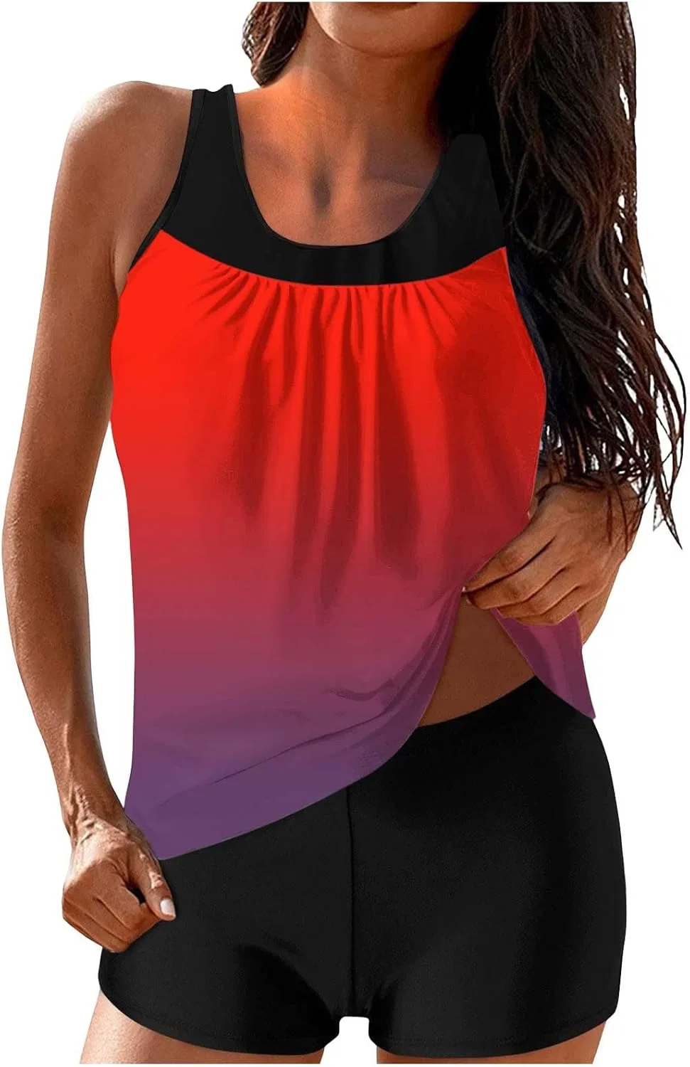 Женский танкини с галстуком Tie Dye, Red