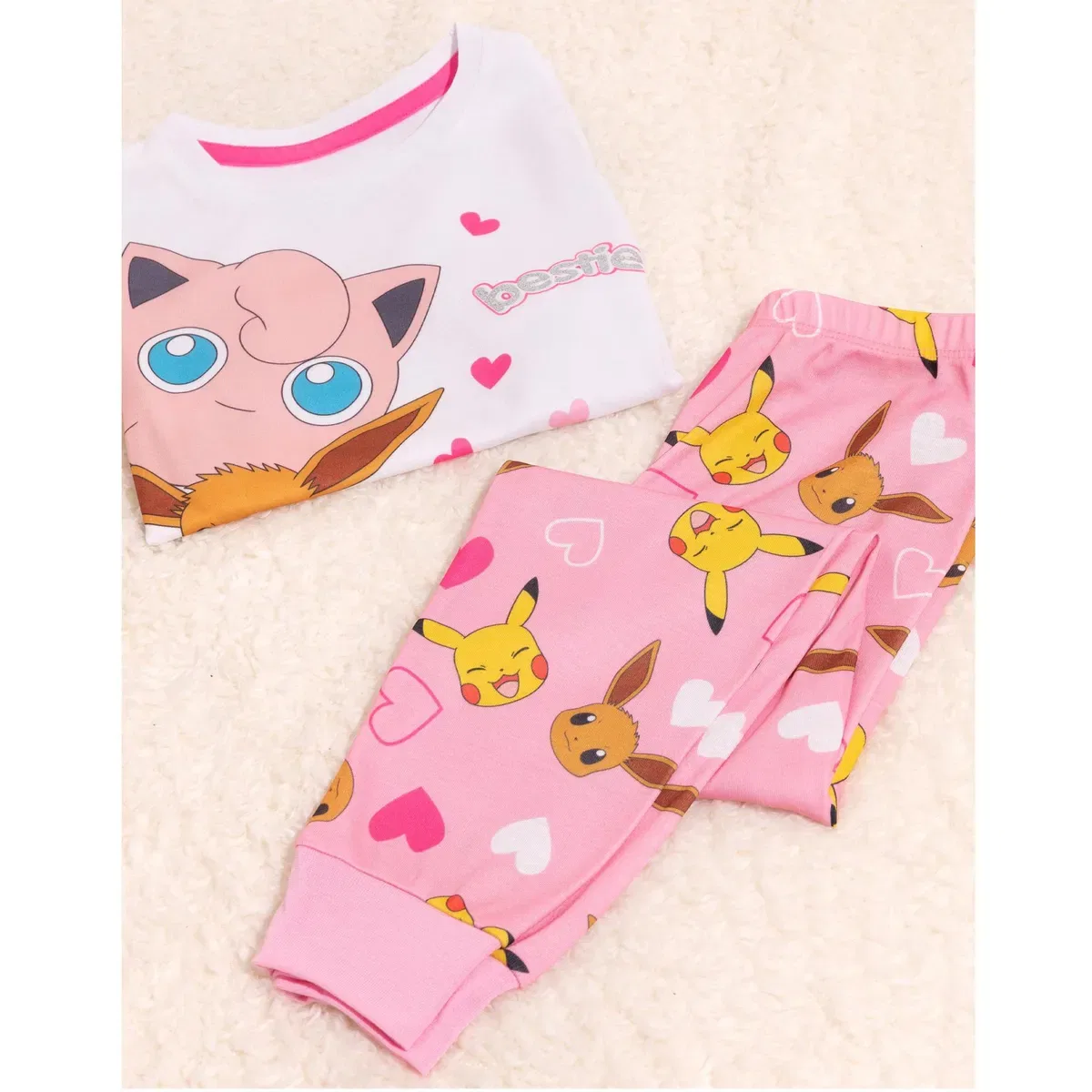 Детская пижама с длинным рукавом и длинными штанинами Frills Pokemon, Pink — фото 3