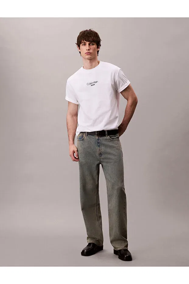 Мужская футболка с принтом Calvin Klein, White — фото 2